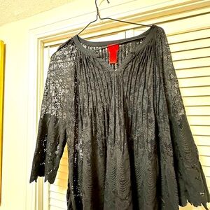 V Christina lacy blouse size Large very feminine. Never worn